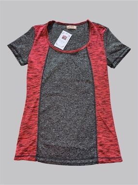 (🎃3 for 12🎃) Lida Collection Gray and Orange Short Sleeve Sporty Tee